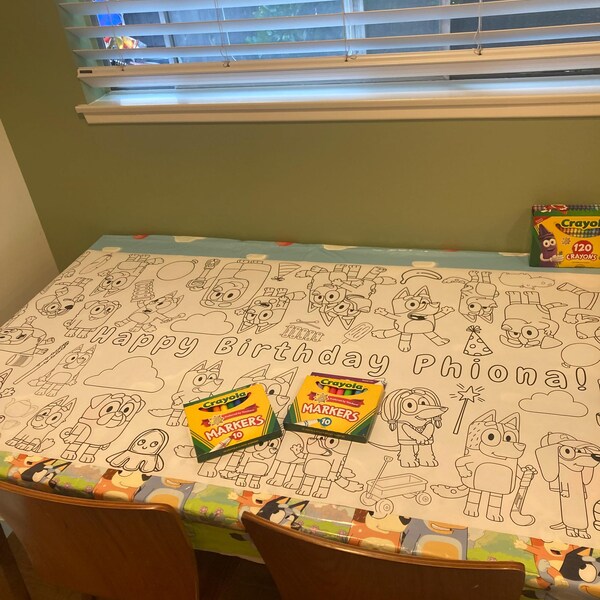 LARGE Christmas Activity Coloring Table Cloth Giant Coloring Sheet ...