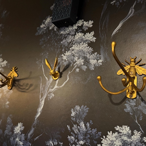 Vintage Style Gold Rabbit Head Curtain Tie Back Wall Mounted Hook Home ...