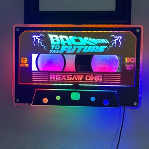 バックトゥザフューチャー TWIN PINES MALL 電飾看板 模型 バック・トゥ・ザ・フューチャー ネオンカセット LED サイン：80年代