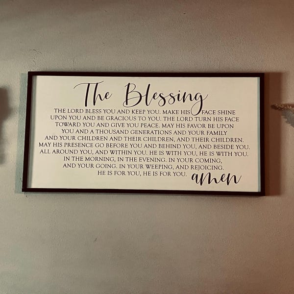 The Blessing Wood Sign Mantle Decor FREE SHIPPING Etsy the-blessing-wood-sign-mantle-decor-free-shipping-etsy