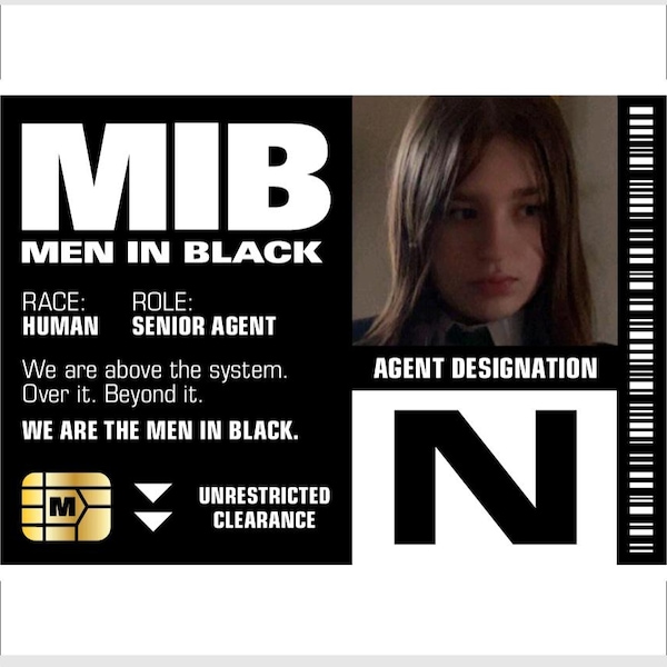 CUSTOMIZABLE FBI X Files Special Agent Personalized Card Badge, TV Show