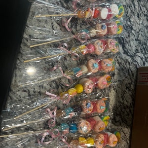 New 10 Mini Birthday Sprinkles Candy Kabobs made in Maine Party Favors ...