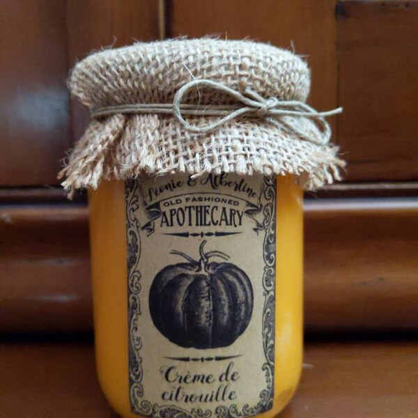 Bougie Parfumée Citrouille - Cire De Soja Naturelle - Parfum épicé - Décoration Automne & Halloween