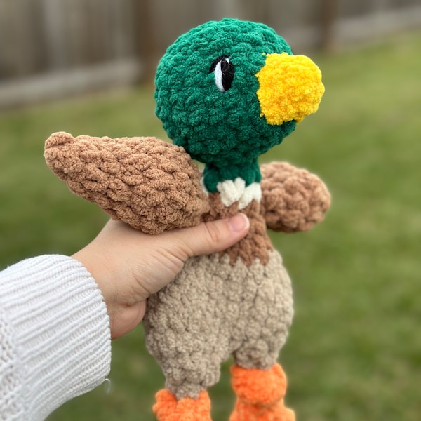 MINI Duke Duck Knotted Lovey — Crochet Duck PATTERN - Etsy
