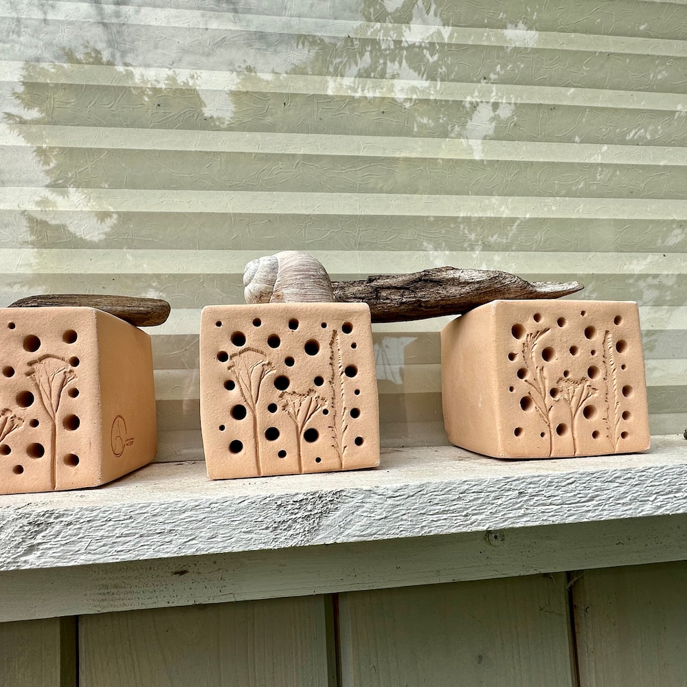 3er set Bienensteine Insektenhotel Bienenhotel
