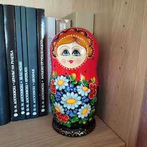 Muñecas Rusas Matryoshka Florales Rosas – Set Decorativo De 5 Piezas Pintadas A Mano, Ideal Para Hogar U Oficina