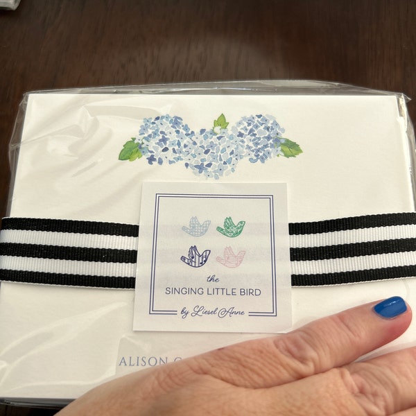 Hydrangea Personalized Stationery Set | Watercolor Notecards - Etsy