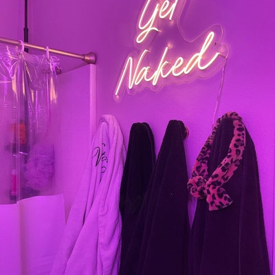 Get Naked Sign Bathroom,get Naked Neon Sign,get Naked Light,get Naked