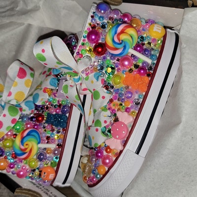 Personalized Candy Converse, Genuine Real Converse Brand, Polka Dot