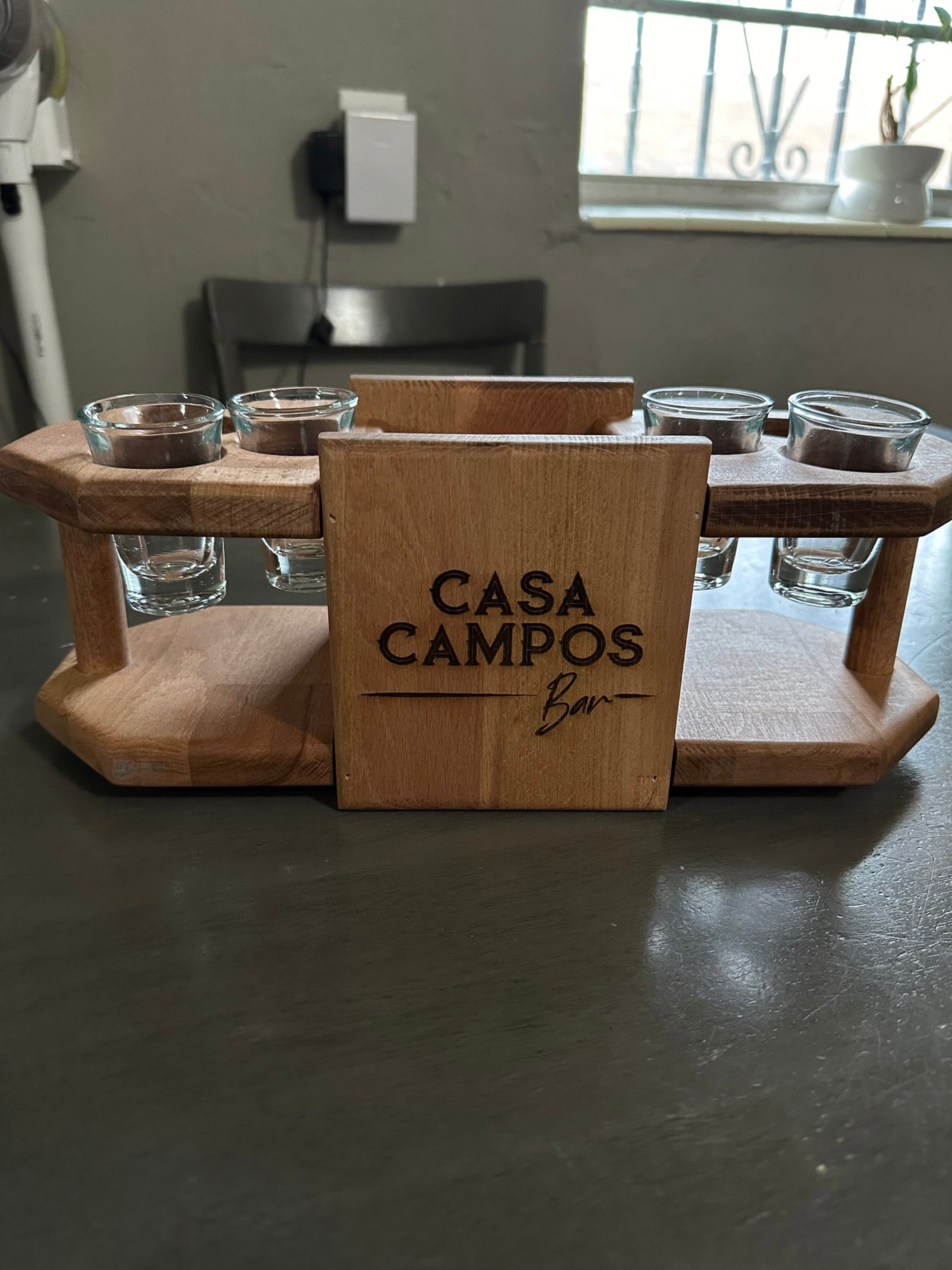 Personalized Engrave Tequila Shot Wooden Board, Housewarming Gift, New Home Gift, Wedding Gift, Engagement Gift, Bride Gift, Tequila Flight