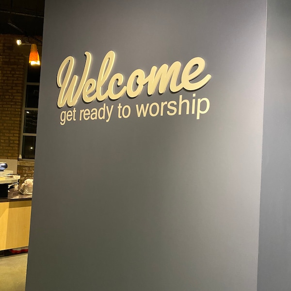 Welcome Sign Get Ready to Worship in 3D Letters - Church Worship Sign ...
