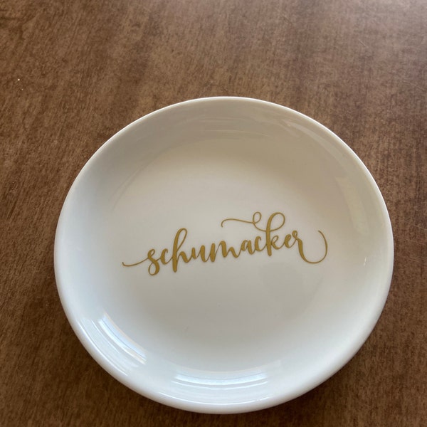 Personalized Ring Dish & Jewelry Dish With Simple Name or Sentiment - Etsy