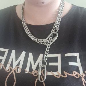 Crashing Ships Carabiner Adjustable Necklace, Choking Necklace, Punk ...