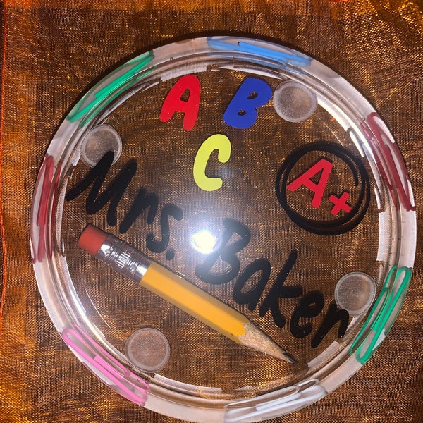 Teacher Appreciation Gift Custom, Teacher Coaster, Epoxy Resin Art ...