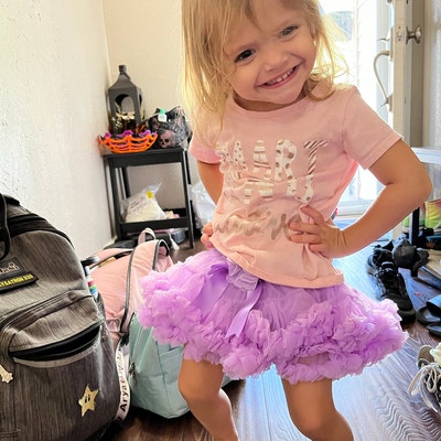 Personalized 1st Birthday Princess outfit - Silver glitter and Lavender Purple - embellished pettiskirt