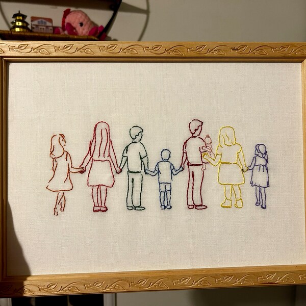 Mom Dad Sons and Baby Line Art, Newborn Girl Printable, Baby Girl and ...