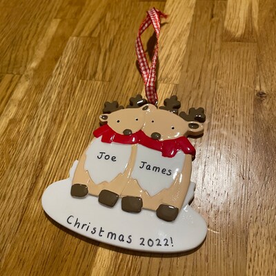 Personalised Christmas Decoration Santa 1st Xmas Gift Ornament - Etsy UK