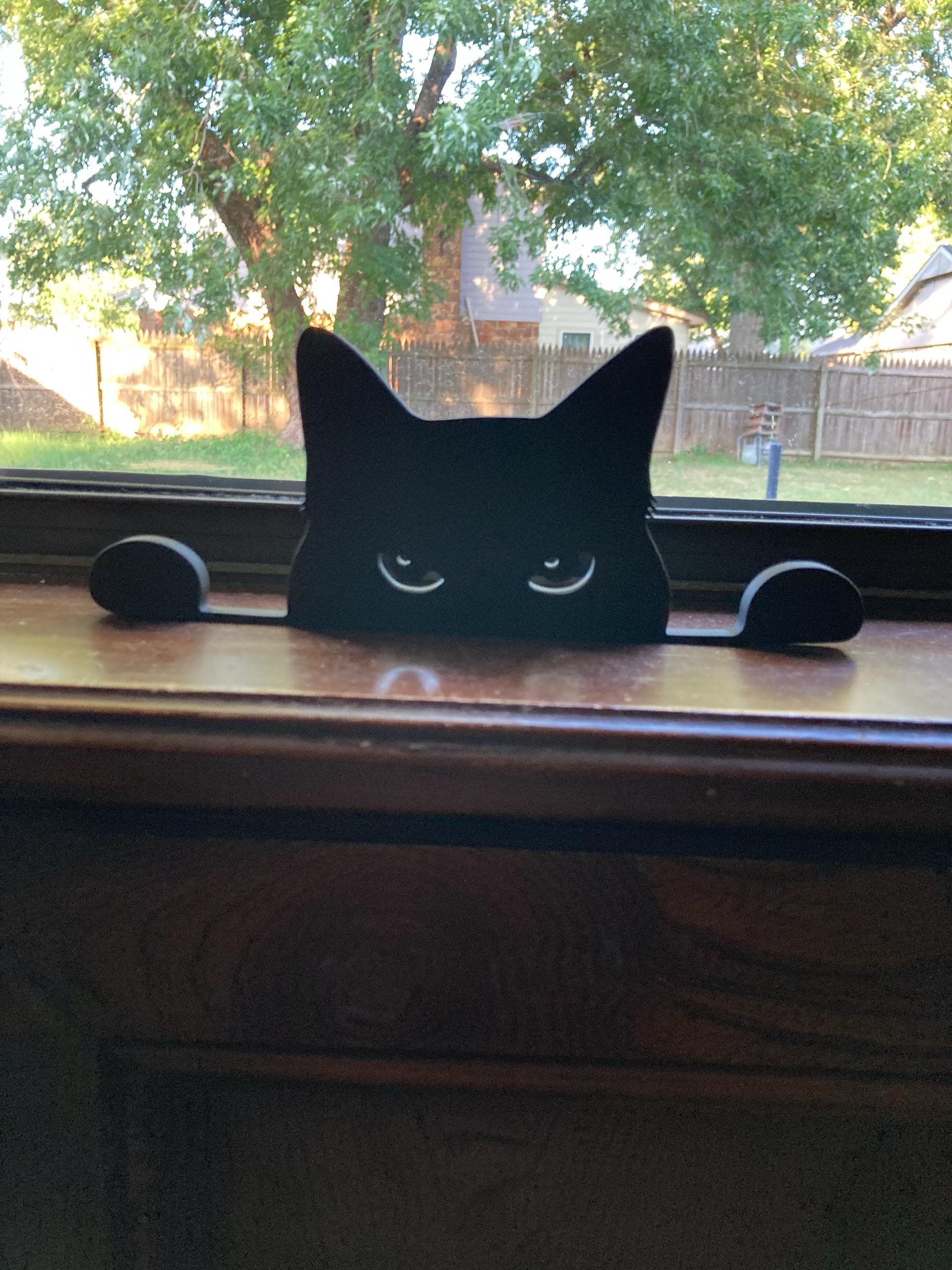 Black Cat Halloween Decor / Window Sill Cat / Witchy Kitten