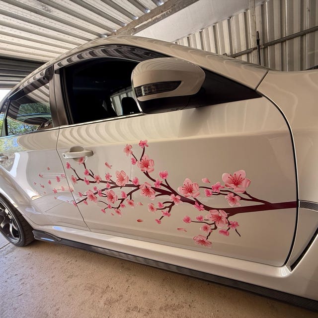 Sakura Cherry Blossom Car Livery, Japanese Side Car Vinyl Decal