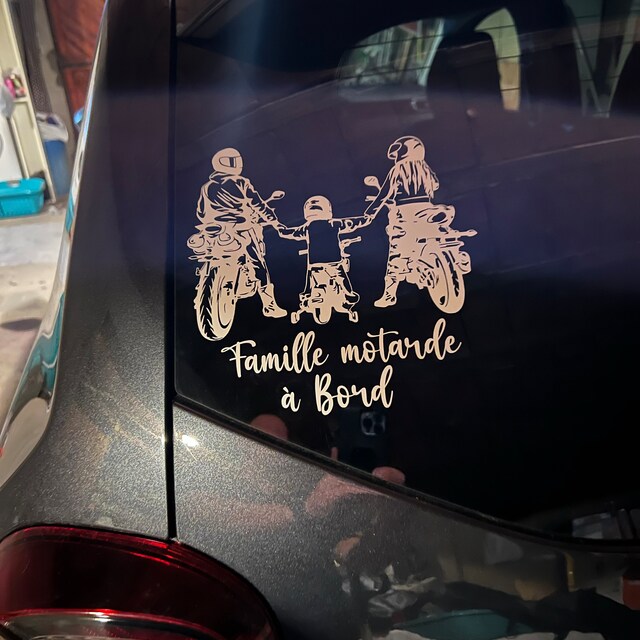 Autocollant Voiture Bébé à Motifs Cœurs Et Empreintes De Pas - 12x8 Cm - Amusant Et Mignon - Résistant Intempéries - Tuning