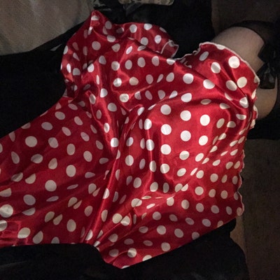 VTG Style Silky Smooth Soft Charcoal Gray Satin Shiny Wetlook Ladies