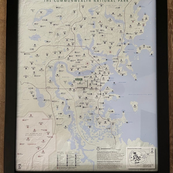 Fallout 4 - Commonwealth National Park Map Style Print - 16x20 - Etsy
