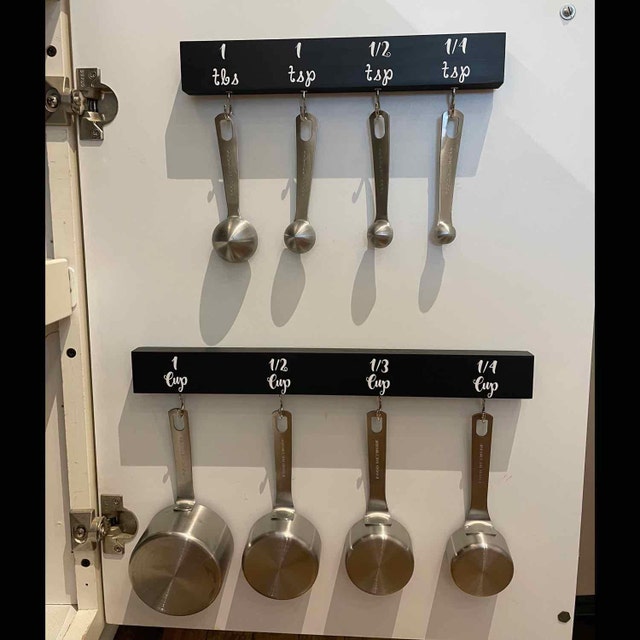 Kitchen Cabinet Organizing-Measuring Cups & Spoons - Dogs & Design