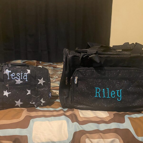 Kids Silver Glitter Duffle Bag main image 0