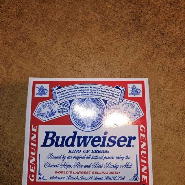 BUDWEISER Sticker Decal *DIFFERENT SIZES* Beer Bumper Window Bar