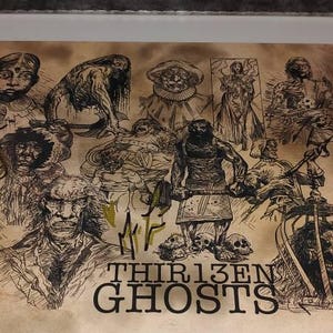 Thir13en Ghosts Black Zodiac Canvas Print | Aged Look Handmade - Etsy