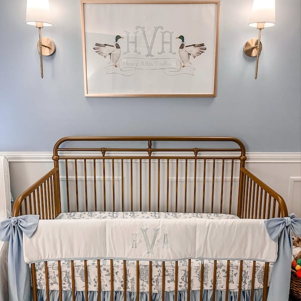 Curated visual reference: Gallery Detail: Grandmillennial Wall Art For Girls Monogram Art