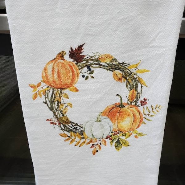 Fall Tea Towels. Fall Decor. Flour Sack Towels. Fall Dish Towel ...