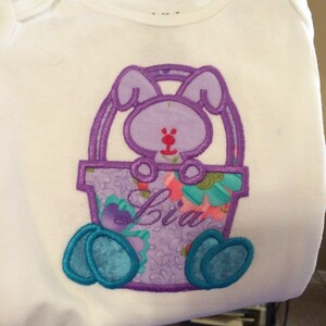Machine Embroidery Design Applique Easter Basket Bunny 2 INSTANT ...
