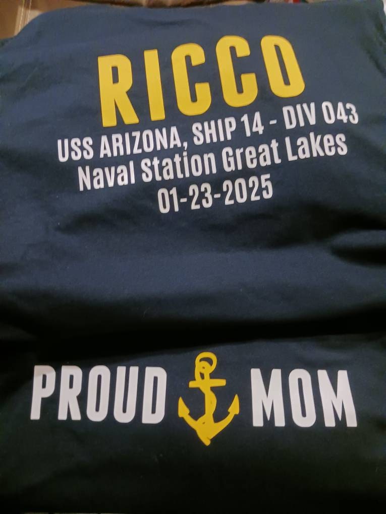 Personalized Boot Camp Graduation shirt, Custom PIR Shirt, Family Bootcamp Graduation shirt with Ship, Division and PIR Date, Navy ROTC
