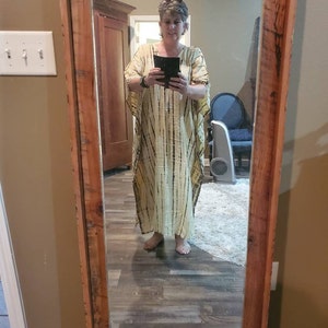 Oversized Flamingo Kaftan Maxi Dress