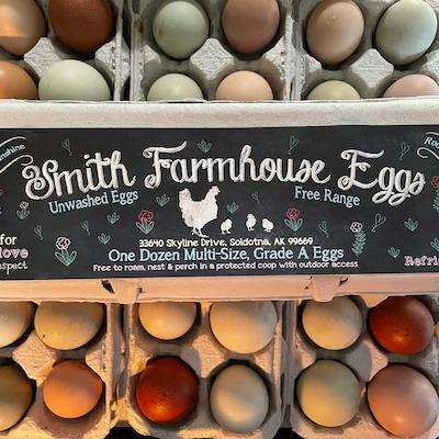 Egg Carton Labels, Custom, Funny, Jokes & Yolks, Picture, 3 Pc Set - Etsy