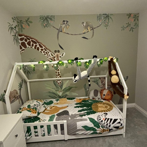 Safari Animals Fabric Wall Stickers: Life-size Jungle Nursery Decals - Etsy