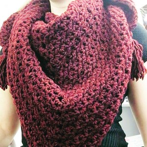 Crochet Pattern the Everyday Triangle Scarf Crochet Triangle Scarf ...