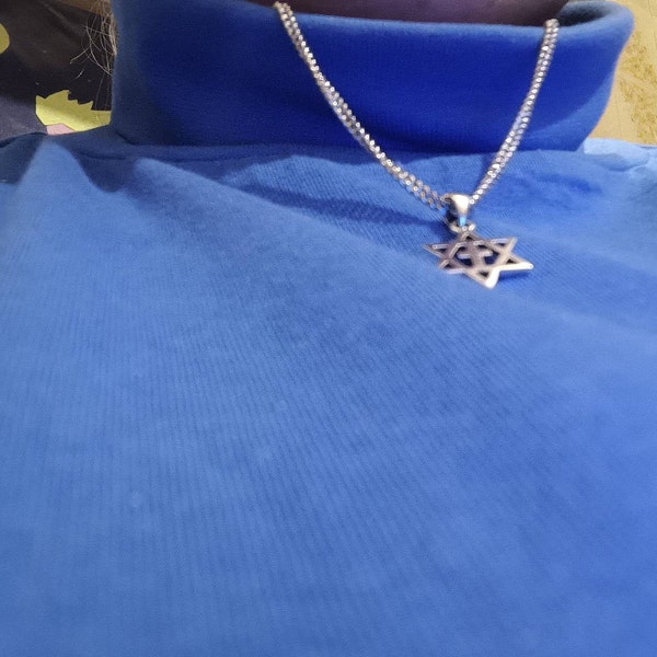 Elfasio Star Of David Messianic Cross For Men's Stainless Steel Pendant