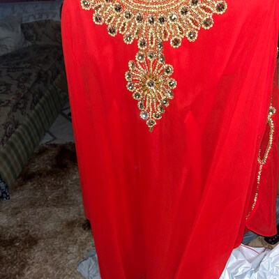 Sale Royal Abaya Evening Moroccan Dubai Bedded Kaftan Arabian - Etsy