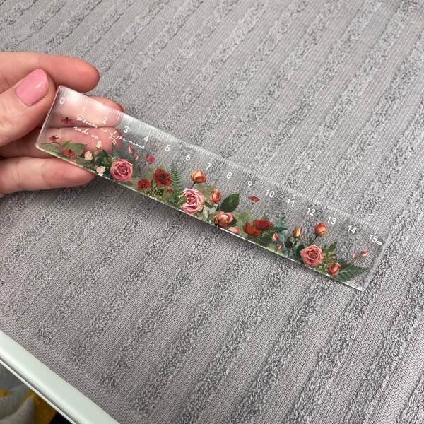 Floral Ruler - 15cm - Etsy
