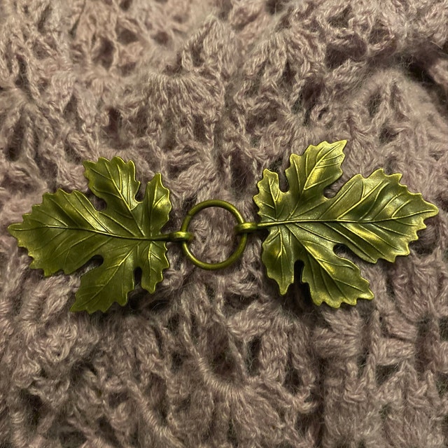NEW Bronze Leaf Cloak Clasp willow Renaissance Fair Outfit Cape