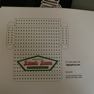 Elf Doughnut Box Printable - Etsy
