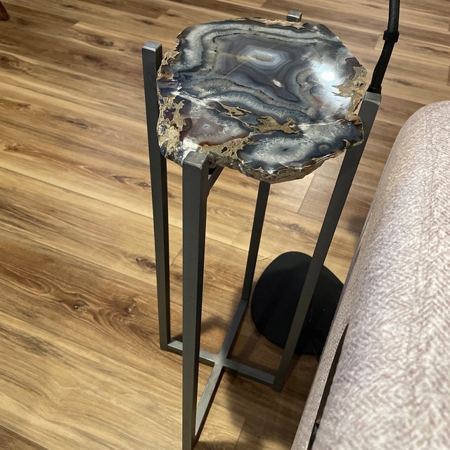 18 " Agate Coin Table Top Naturel Gemmes Handmade Décor Maison 18 " Agate Coin Table Top Naturel Gemmes Handmade Décor Maison