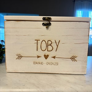 Child Keepsake Box Memory Box Rustic Wooden Box Woodland Keepsake Box ...