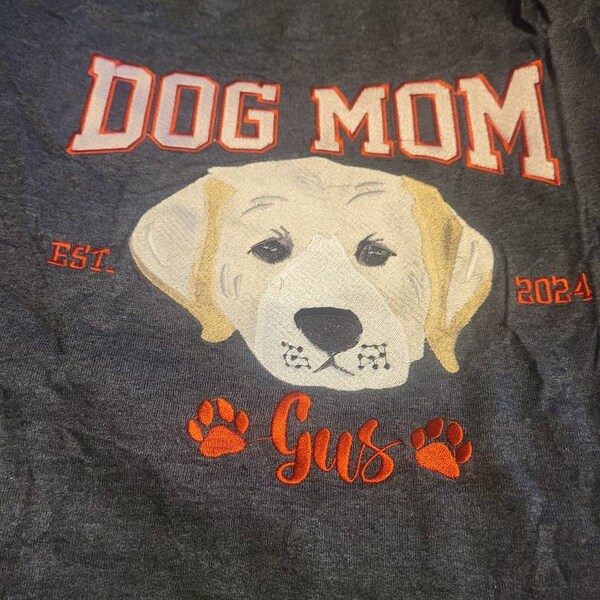 Dog Emb Sweatshirt - Red
