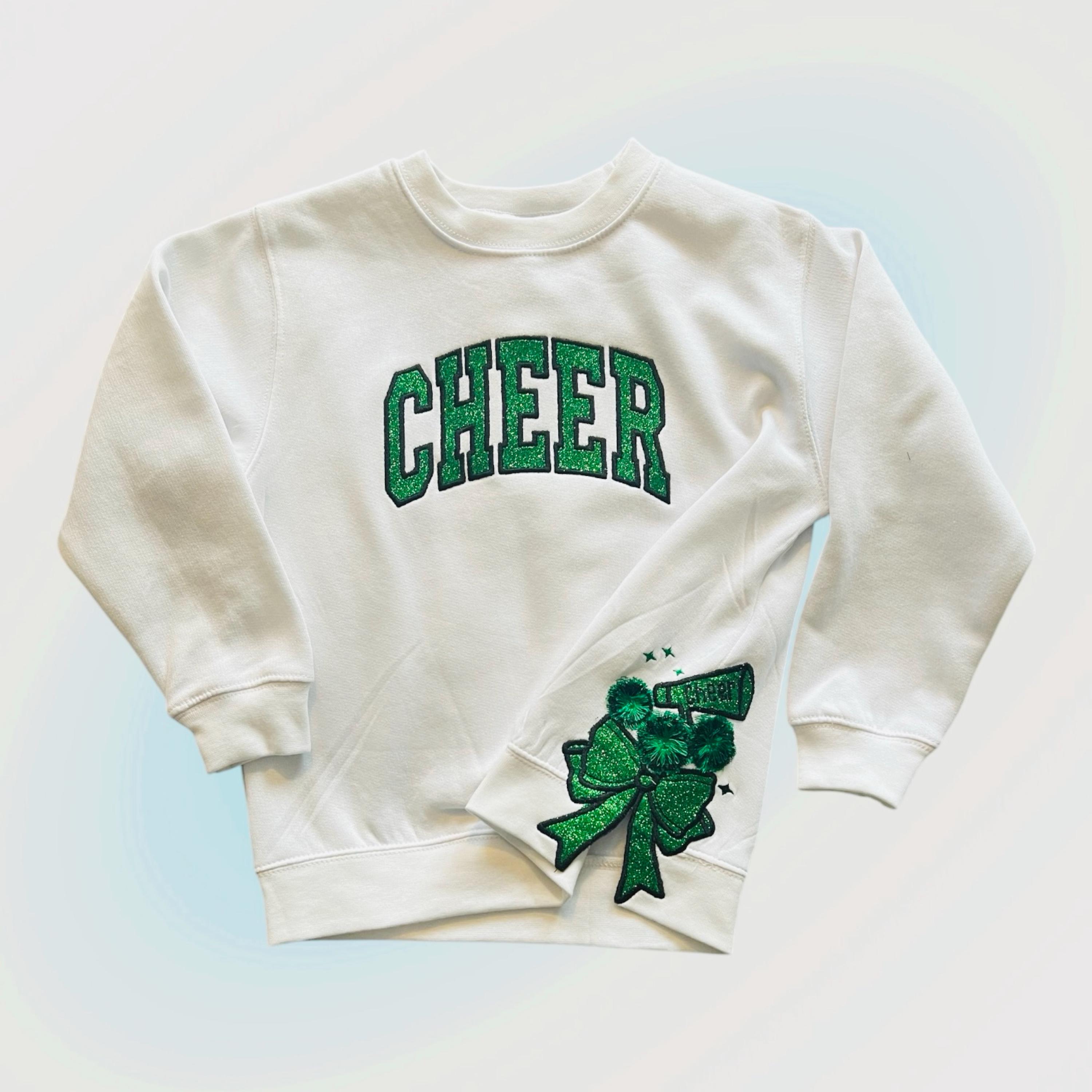 Customer project using Cheerleader Fringed Pom Poms Bow embroidery design