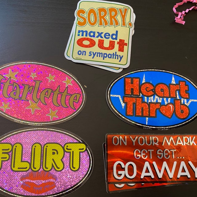 Vintage 90s Vending Machine Holographic Personality Stickers 