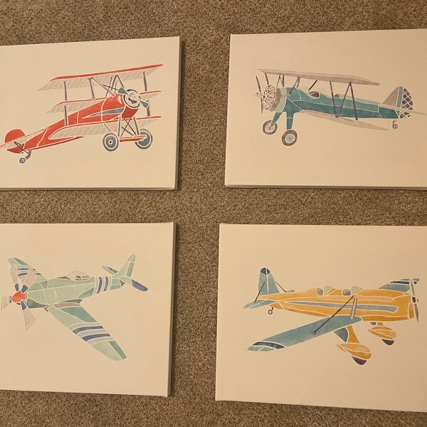 Vintage Airplane Prints - Set of 9- Digital Download - Wall Art - Baby ...