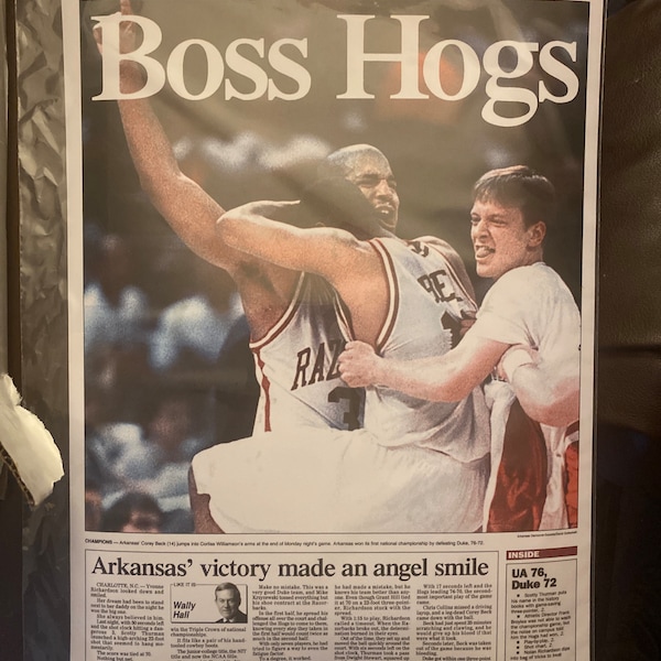 Razorback Boss 1994 Arkansas Razorbacks NCAA College Basketball Champions Framed ...